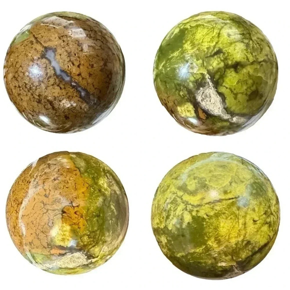 Natural Stone Crystal Sphere Collection & Stand - Picture 7 of 7